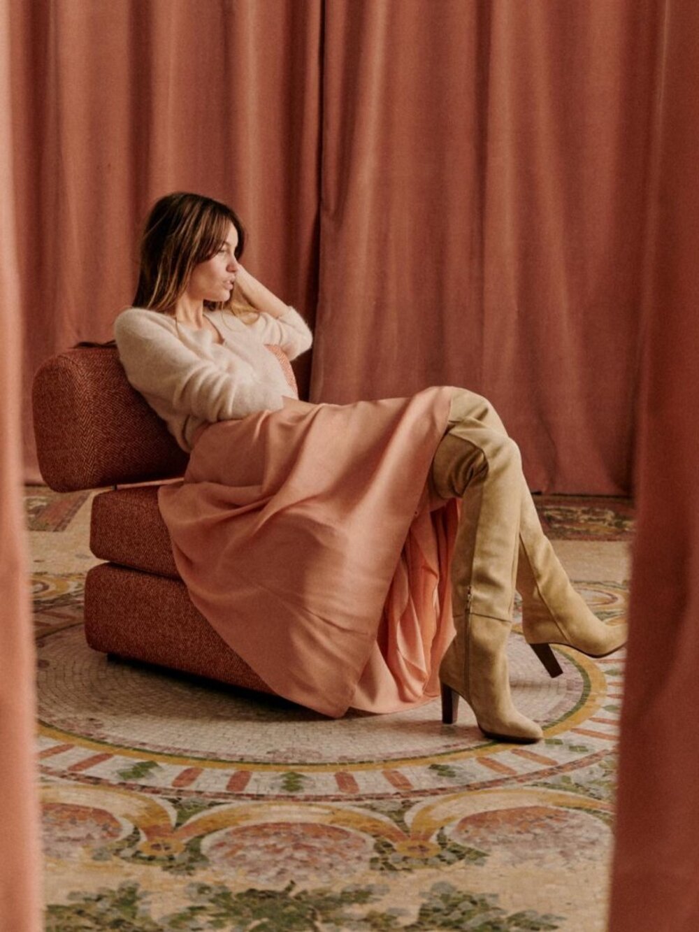 Sezane Barry Cardigan Nude XS - Picture 3 of 6